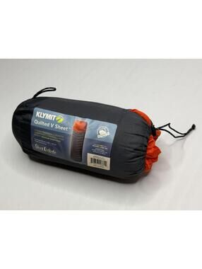 Klymit Quilted V Sheet Gray Orange 72"x23" Camping Sleeping Bag Compatible RR